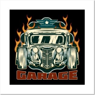 Classic car shirt vintage hot rod Posters and Art